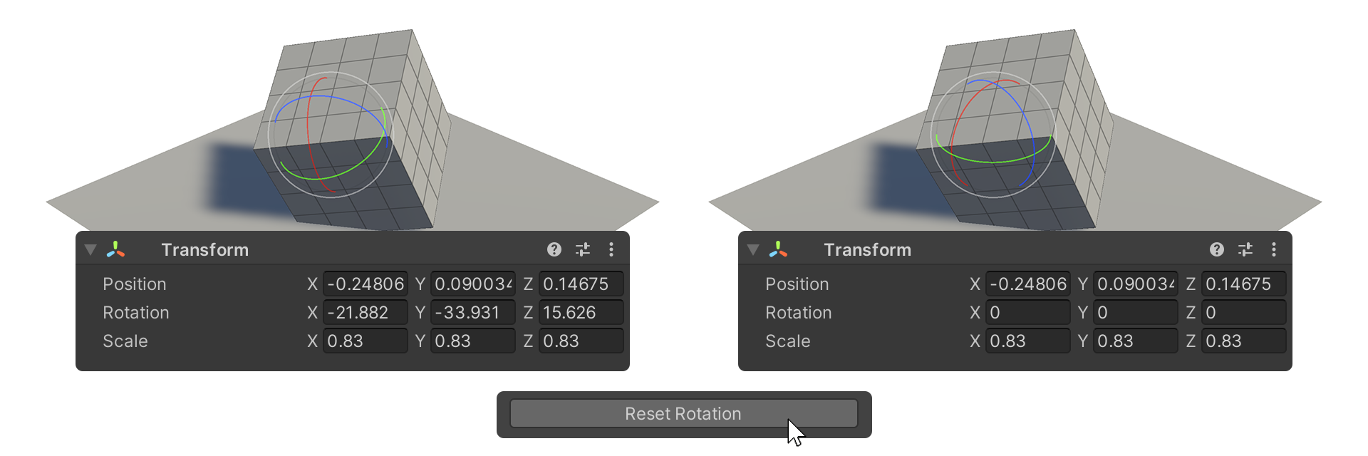 Reset Rotation